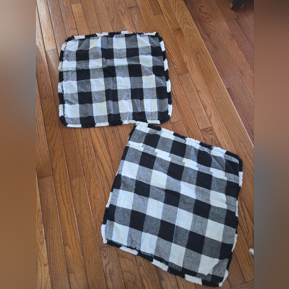 Black and White Plaid Pillow Covers